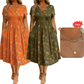 🏖️Summer Hot Sale 65% Off!💃✨Women's V-Neck Floral Print Dress with Twist Waist