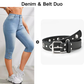 🌞Summer Hot Sale-50% Off!⏰Women's High-Waist Slim-Fit Capri Jeans – Flattering Fit, Everyday Versatility