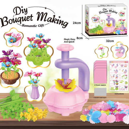 🔥Last Day 49% OFF🔥Fabric Flower Bouquet Craft Kit – DIY Arts & Crafts for Kids Ages 4+, Creative Toy Gift