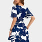 💥👗2026 Summer Hot Sale 49% OFF🌺🌊Women's Ruffle Sleeve Sexy Sundress Floral V Neck Short Wrap Dress with Pockets✨Holiday Beach Pocket Mini Dress