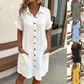 💎50% OFF! 💎✨Women’s Summer Midi Dress – Breezy, Flattering & Effortlessly Chic! Lightweight Button-Down with Pockets 🇬🇧☀️