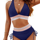 ⏰2026 Summer Hot Sale 60% OFF⏳High Waisted Tummy Control Color Block Bikini Set 🕶️