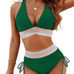⏰2026 Summer Hot Sale 60% OFF⏳High Waisted Tummy Control Color Block Bikini Set 🕶️