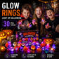 💥 Last Day 49% OFF👻✨50K+ SOLD!🎃🎁LED Light Halloween Glowing Ring😍Set of 50 PCS