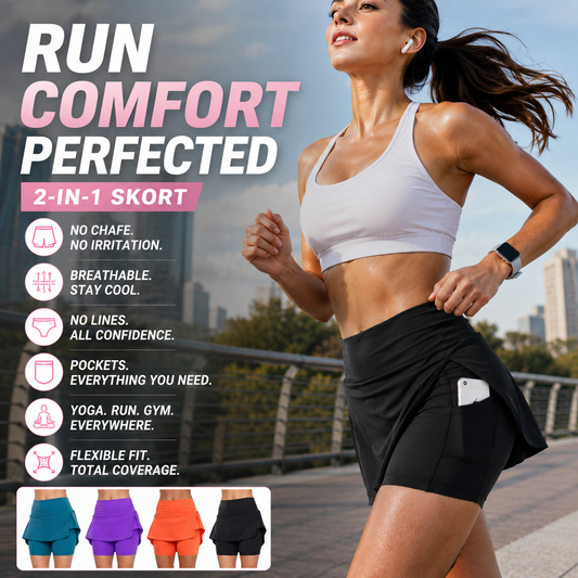 🌞Surprise Price: ￡8.99 Today!!❄️🏆 Anti-Chafing Active Skort – Super soft and comfortable🔥 Perfect For Running, Tennis, Gym & Daily Wear! 🏃‍♀️🎾✨