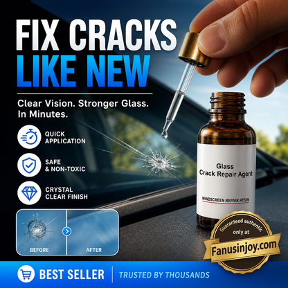 🏆 Last Day Special Price £6.99! 🏭Buy 1 Get 1 Free💦Glass Crack Repair Agent🚗One drop fixes all glass cracks！