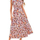 🏖️Summer Sale-50% Off🌷Women's Boho Print V Neck Ruffle Maxi Dress