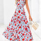 🏖️Summer Sale-50% Off🌷Women's Boho Print V Neck Ruffle Maxi Dress