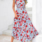 🏖️Summer Sale-50% Off🌷Women's Boho Print V Neck Ruffle Maxi Dress