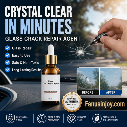 🏆 Last Day Special Price £6.99! 🏭Buy 1 Get 1 Free💦Glass Crack Repair Agent🚗One drop fixes all glass cracks！