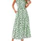 🏖️Summer Sale-50% Off🌷Women's Boho Print V Neck Ruffle Maxi Dress
