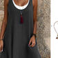 ⏰Last Day Sale 50% Off💃Women's Casual Loose Sleeveless Fake Two Piece Tank Dress
