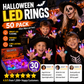 💥 Last Day 49% OFF👻✨50K+ SOLD!🎃🎁LED Light Halloween Glowing Ring😍Set of 50 PCS