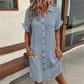 💎50% OFF! 💎✨Women’s Summer Midi Dress – Breezy, Flattering & Effortlessly Chic! Lightweight Button-Down with Pockets 🇬🇧☀️