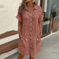 💎50% OFF! 💎✨Women’s Summer Midi Dress – Breezy, Flattering & Effortlessly Chic! Lightweight Button-Down with Pockets 🇬🇧☀️