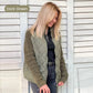 🍂Early Autumn Special Offer：￡23.99!!🔥🎁2025 New Women's Knit Patchwork Puffy Jacket