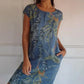 🍃LAST DAY SPECIAL PRICE ￡13.99⚡50K+ SOLD💕👗Casual Printed Dress with Pockets✨Soft Loose Midi Sundress With Side Pockets Beach Holiday Commute Outfit UK🇬🇧 | Free Smile Face Necklace Gift🎁