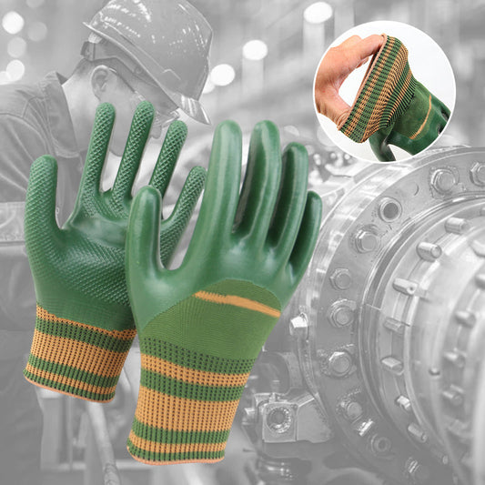 💥HOT SALE 49% OFF🎁 Rubber Coated Work Gloves with Knit Wrist Cuff🧤