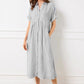🔥LAST DAY SALE - 49% OFF🎁 ✨Striped Lapel Button Down Shirt Dress | With Functional Pockets