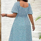 💗2026 New arrival 49% OFF💗Plus Size Split Floral Print Boho Maxi Dress