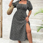 💗2026 New arrival 49% OFF💗Plus Size Split Floral Print Boho Maxi Dress