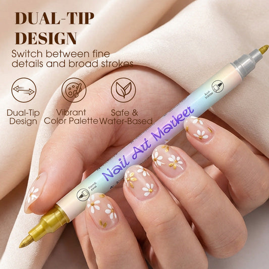 ⏳Limited-Timed Offer: 50% OFF 💅Dual‑Tip Nail Art Pens🖌️