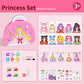 👑LAST DAY SALE 60% Off ✨ Princess Paper Makeup & Diamond Art Craft Kit🎨Mess-Free Paper Play, Realistic Fun for Girls