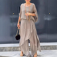 💋LAST DAY SALE 65% OFF💃Loose Top & Slit Wide-Leg Pants Chiffon 2-Piece Set