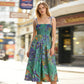 🌷LAST DAY SALE: ONLY ￡15.99!!🌷Women's Floral Print Tie-Strap Midi Dress