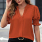 😍LAST DAY SALE 50% OFF-Special Price £12.99🎁☀️🌺Floral V-neck Puff Sleeve Blouse For Women