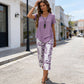 ⏰Hot Sale 40% OFF🎉Casual Round Neck Layered Tunic Top and Wide Leg Pants Set