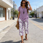 ⏰Hot Sale 40% OFF🎉Casual Round Neck Layered Tunic Top and Wide Leg Pants Set