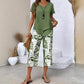 ⏰Hot Sale 40% OFF🎉Casual Round Neck Layered Tunic Top and Wide Leg Pants Set