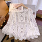 🔥 Hot sale 50% OFF🔥Women's Vintage-Inspired Lace Cover-Up Blouse–Delicate Lace, Flowy Fit & Perfect for Layering or a Romantic Look ✨
