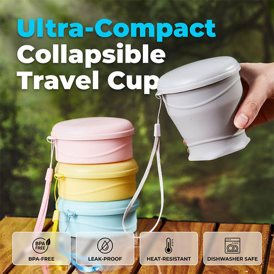 ⏰️Limited-time offer – 50% off！🥰Collapsible Silicone Travel Cup with Lid🥤