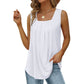🔥Last Day Special Price £10.99!!🔥Women's Square Neck Sleeveless Vest T-Shirt—update your summer wardrobe. 💖