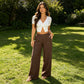 🥳2026 HOT SALE 50% OFF! 🥳💞50K+ SOLD!🌸Women's Cotton Linen Palazzo Pants Summer Flowy Wide Straight Leg Beach Trousers With Pocket Casual Solid Color Soft Elastic High Waist Lounge Pants