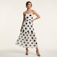 🥳SUMMER HOT SALE🥳💞50K+ SOLD!💥50% OFF! 🔥 Polka Dot Strapless Dress – Flowy, Lightweight & Perfect for Beach Vacations 🏖️🌸✨