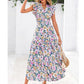 🏖️Summer Sale-50% Off🌷Women's Boho Print V Neck Ruffle Maxi Dress