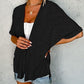 🔥Summer Hot Sale 50％ OFF☀️2025 New Stylish Flowy Short Sleeve Cardigan👚