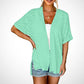 🔥Summer Hot Sale 50％ OFF☀️2025 New Stylish Flowy Short Sleeve Cardigan👚