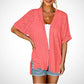 🔥Summer Hot Sale 50％ OFF☀️2025 New Stylish Flowy Short Sleeve Cardigan👚