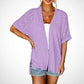 🔥Summer Hot Sale 50％ OFF☀️2025 New Stylish Flowy Short Sleeve Cardigan👚