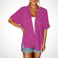 🔥Summer Hot Sale 50％ OFF☀️2025 New Stylish Flowy Short Sleeve Cardigan👚