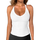 💖Last Day Special Price ￡9.99!! & 50% OFF💥Women's Ribbed V-Neck Tank Top- Stretch Breathable ☁️ Flattering Fit ✅ Multi-Wear Layering 🧥