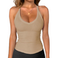 💖Last Day Special Price ￡9.99!! & 50% OFF💥Women's Ribbed V-Neck Tank Top- Stretch Breathable ☁️ Flattering Fit ✅ Multi-Wear Layering 🧥