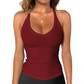 💖Last Day Special Price ￡9.99!! & 50% OFF💥Women's Ribbed V-Neck Tank Top- Stretch Breathable ☁️ Flattering Fit ✅ Multi-Wear Layering 🧥