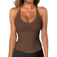 💖Last Day Special Price ￡9.99!! & 50% OFF💥Women's Ribbed V-Neck Tank Top- Stretch Breathable ☁️ Flattering Fit ✅ Multi-Wear Layering 🧥