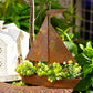 ⏰50% OFF NOW! 🌱  𝑹𝒖𝒔𝒕𝒊𝒄 𝑺𝒂𝒊𝒍𝒃𝒐𝒂𝒕 𝑴𝒆𝒕𝒂𝒍 𝑷𝒍𝒂𝒏𝒕𝒆𝒓 - Handcrafted, weather-resistant & perfect for succulents, herbs or flowers – charming garden or shelf decor 🏡