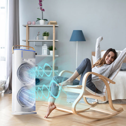 💥Summer Hot Sale!🥳50K+ SOLD!💥50％ Off💥Desk Oscillating Tower Fan with Misting Function-Stay cool anywhere with this portable mini cooling fan ❄️